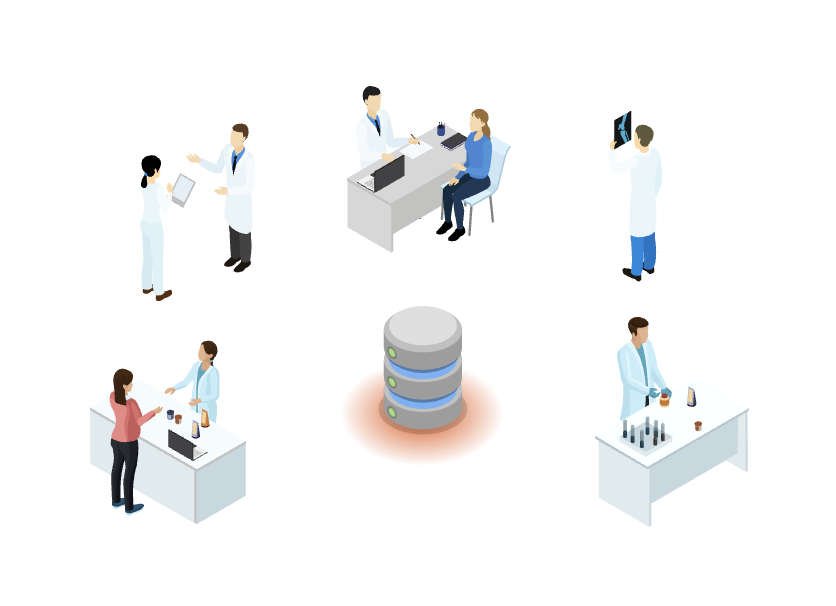 Healthcare data illustration